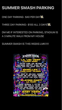 SUMMER SMASH PARKING