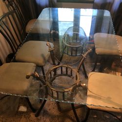 Glass Dining Room Table And Chairs 