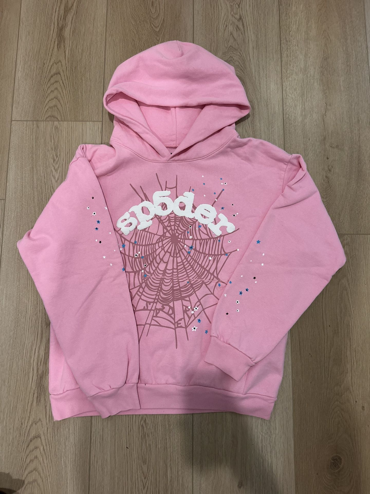 Og Pink Web Sp5der Hoodie