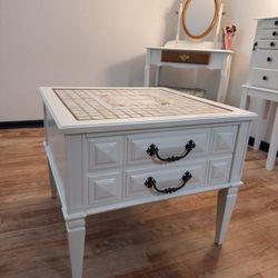 Vintage Modern Solid Wood Side Table 