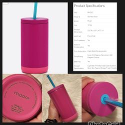 Kids Stainless Steel Tumblers With Straw