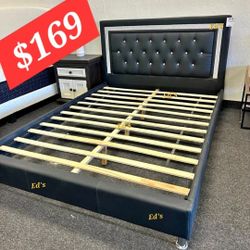 BRAND NEW QUEEN PLATFORM BED FRAME ONLY $169