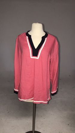 Women's pink and black long sleeve top