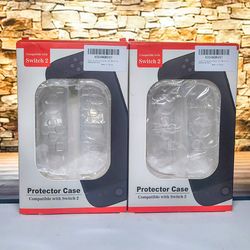 Clear Switch 2  Dockable Case for Nintendo Switch 2025, Ultra-Thin Hard Protective Case for Switch 2, Console and Controller Grip, Waterproof, Scratch