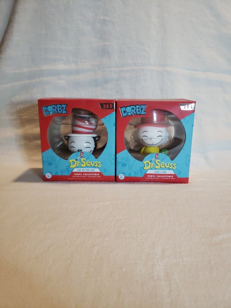Dorbz Dr. Seuss Vinyl Collectibles Cat In The Hat And Sam I Am