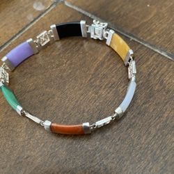 NEW JADE MULTICOLOR CHINNESSE BRAZZALETE PERFECT CONDICIÓN BEAUTIFUL ABUNDACE ORIGINALLY JADE 