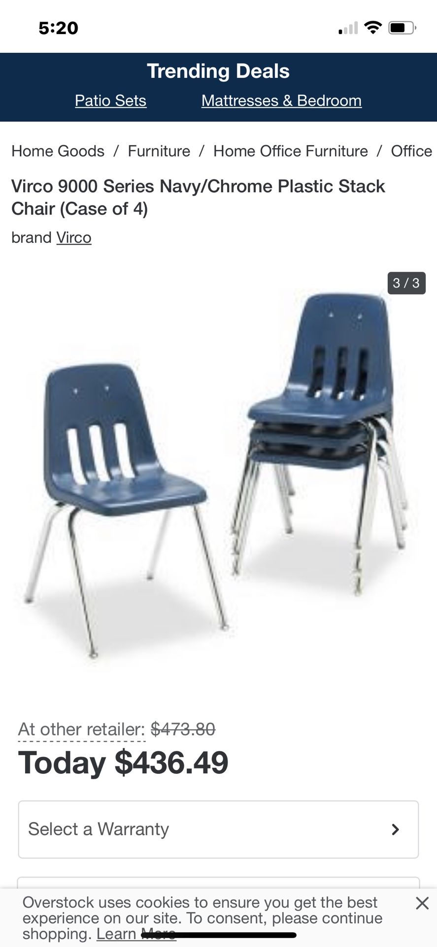Vintage Virco Stackable Chairs