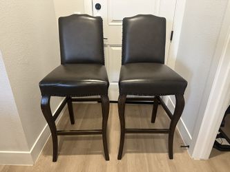 Bar Height Leather Chairs