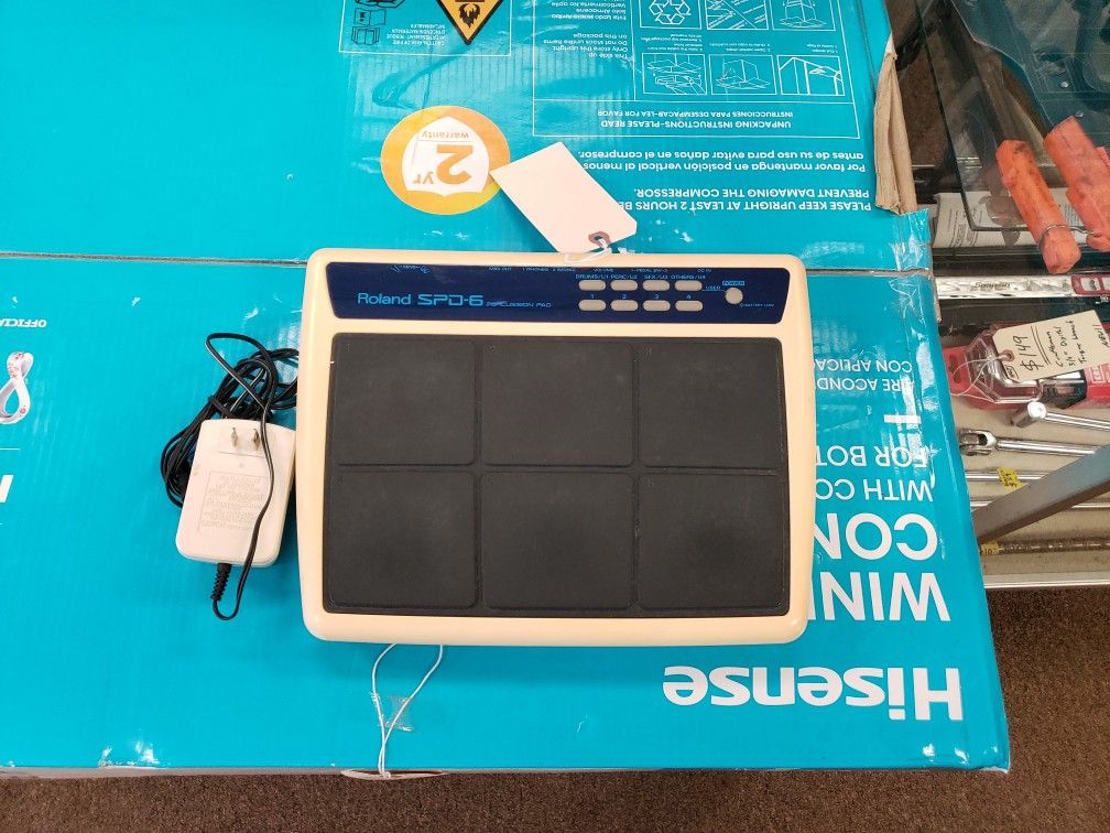 Roland SPD-6 Percussion Pad With Charger And Sticks