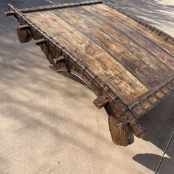 Vintage Ox Cart Coffee Table