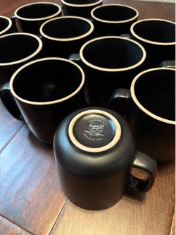 Black Mugs - Set of 12