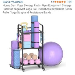 YOGA STORAGE RACK - NEW/ Missing Basket