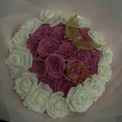 Pink and white flowers