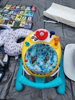 Baby walker and collapsible jumper
