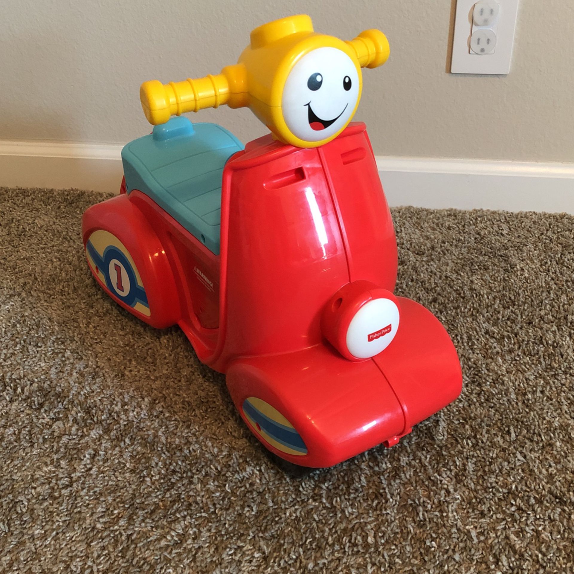 Fisher Price Ride On Bike Moped With Sounds 