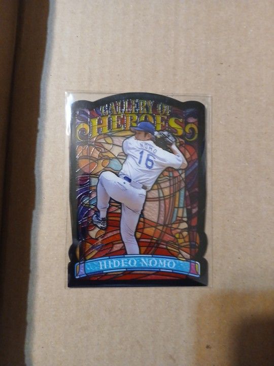 1998 Topps Gallery Of Heros Oversized Stained Glass Card Hideo Nomo