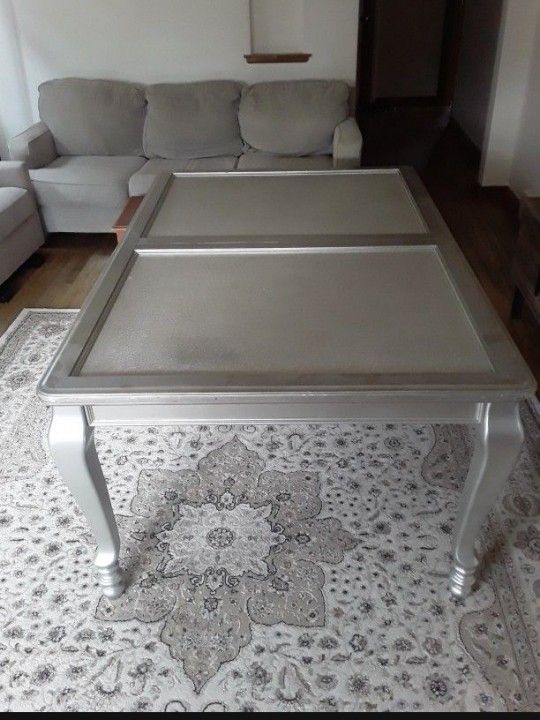 Dining Table Has Extension To Make It Wider