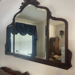 Antique Wooden Mirror
