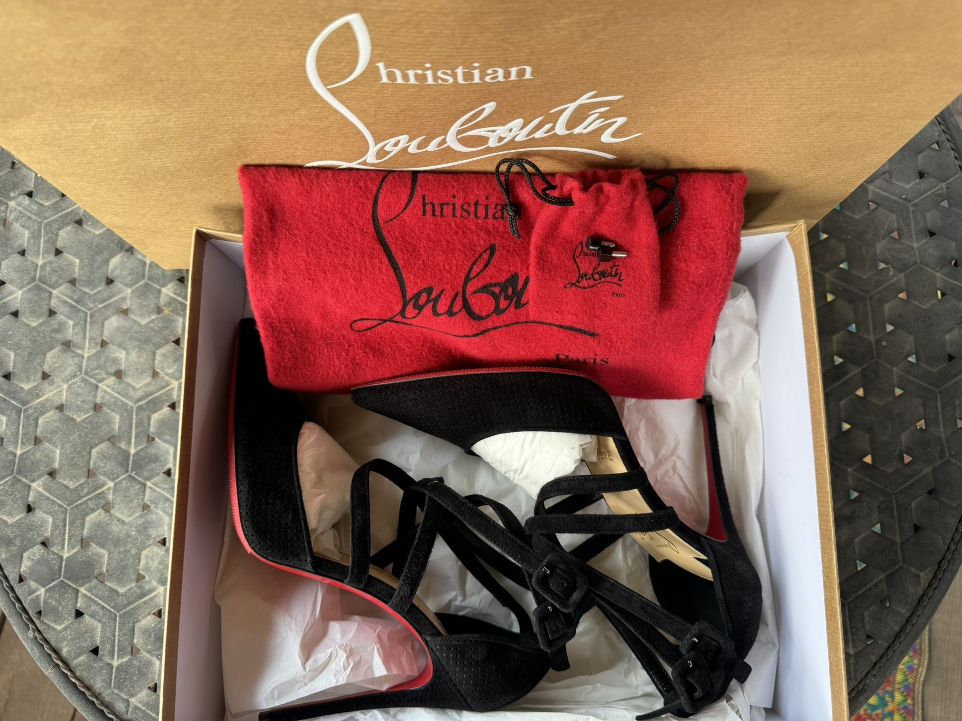 New Christian Louboutin Red Bottom Heels (Unworn, Professionally Customized)