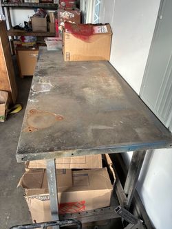 Steel work bench