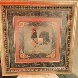 Rooster Framed Art
