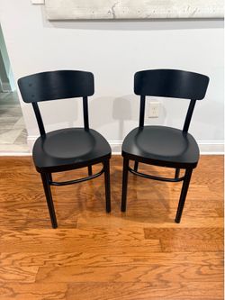 Black wood chairs