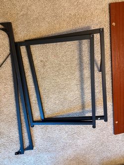 Folding Desk with Wood Top and Metal Frame