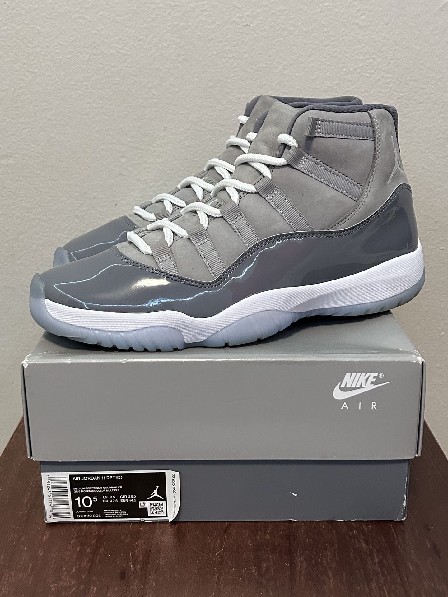Jordan 11 Cool Grey Size 10.5