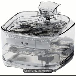 3.2L/108oz Large Capacity Automatic Cat Water Fountain, Transparent-New