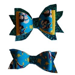 2 Hair Clip Bows Aladin Theme