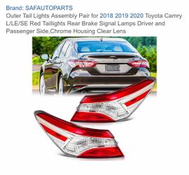 Toyota Camry Outer Tail Light Assembly Pair