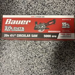 Brand new Bauer circular saw