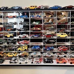 Toy Car Display Case For 56 Cars CARS INCLUDED!