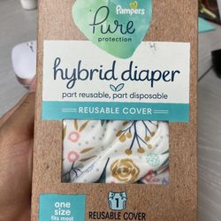 Pampers Pure Protect Hybrid Diaper Reusable Cloth Diaper Cover 0-30 Month Floral