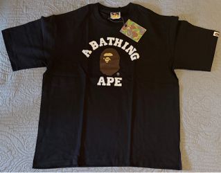 BAPE A Bathing Ape Black White T-Shirts – L, XXXL – Brand New