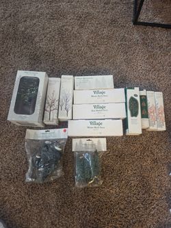 Department 56 Village Accessories Tree Collection Lot