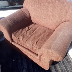 Brown Overstuffed Chair