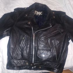 100% Leather Black Vintage Biker Jacket