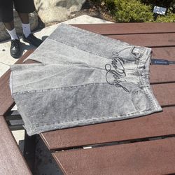 Rhinestone long jorts