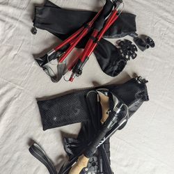 Z Folding Trekking Poles Hiking Sticks Ultralight Backpacking Aluminum Flick Locks Extendable Non Carbon REI Black Diamond Leki Komperdell Alpenstock