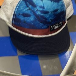 Salt Life Hat Cap Snapback Trucker Mesh Fish Ocean Rope Rare