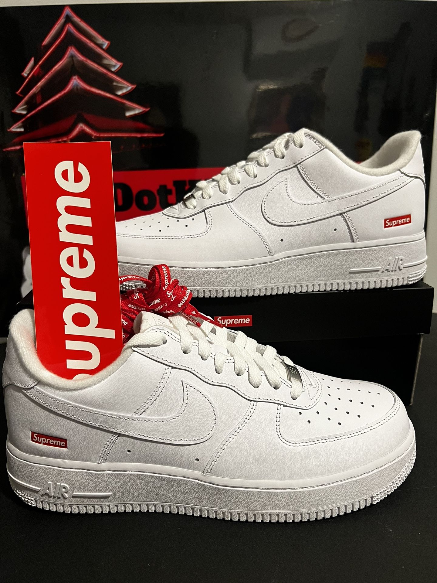 Nike Supreme Af1 White/red