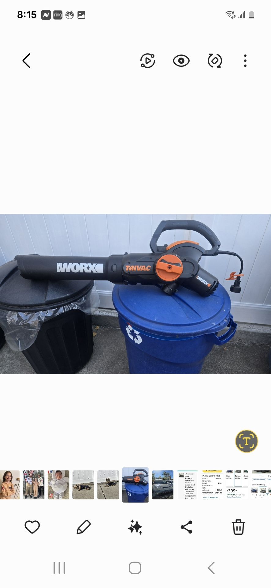 WORX LEAF BLOWER AND MULCHES LEAVES