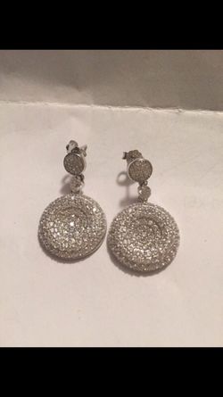 Sterling Silver White Topaz earrings