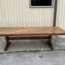 Custom Dining Table Farmhouse Country French Modern Rustic Solid Wood Set Restoration Hardware Insp Bench Hand Built Round Oval Counter Breakfast  
