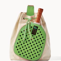 Dooney & Bourke Canvas Pickleball Sling Bag Adjustable Strap Lime New