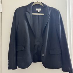 Ann Taylor LOFT Black Blazer – Size 12 – Classic Work Jacket