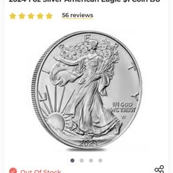 2024 1 oz Silver American Eagle $1 Coin BU
