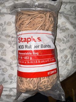 Staples #33 Rubber Bands 1 lb Bag