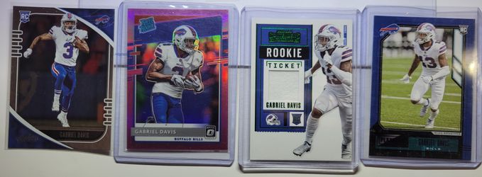 2020 GABRIEL DAVIS RC Rookie Lot Panini Absolute 136 Donruss Pink Optic Preview P-337 Contenders Relic RSV-GDA Playbook Purple Parallel 140
